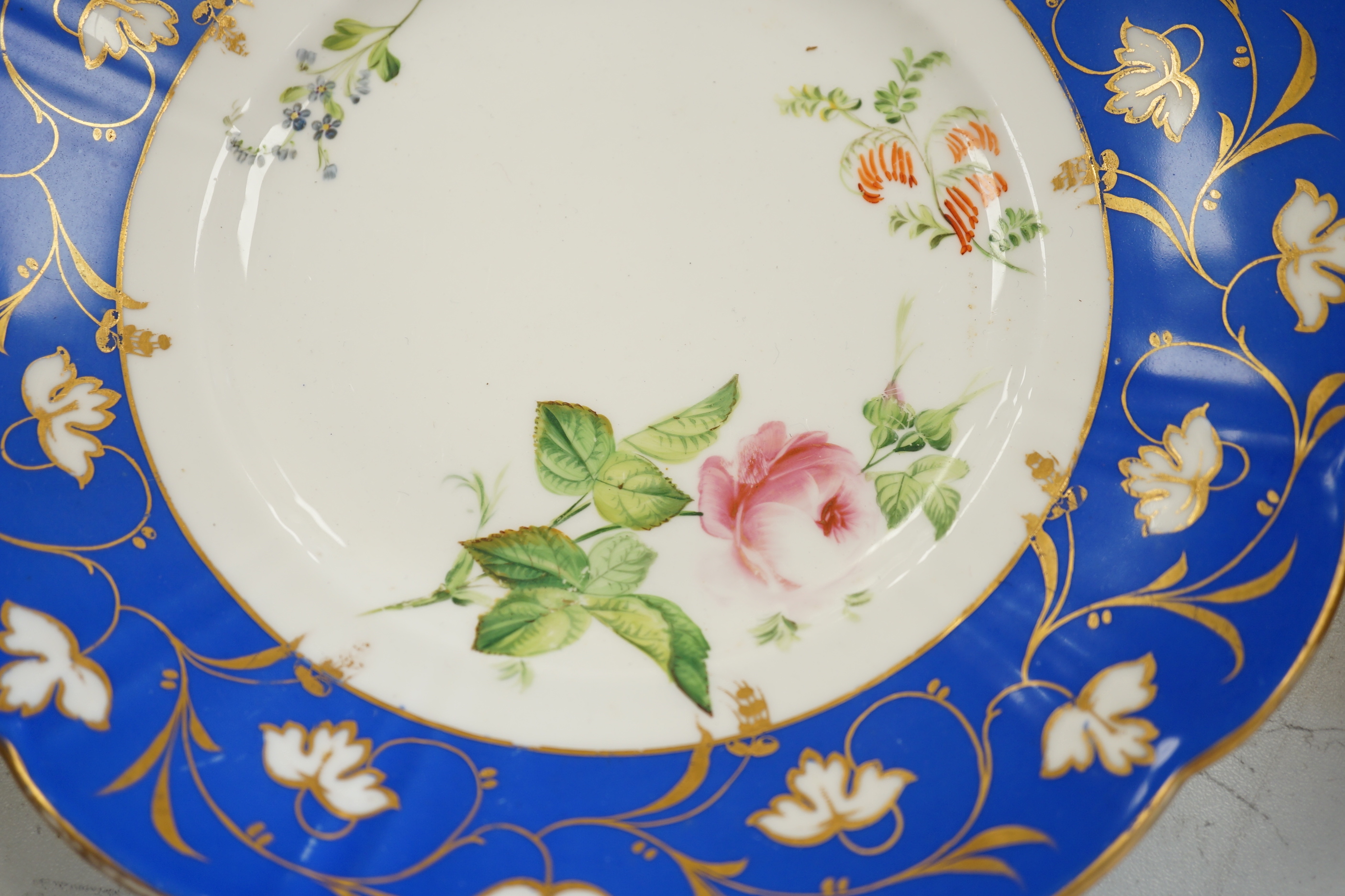 A Victorian Staffordshire bone china part tea set